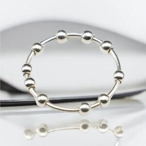 NEW sterling silver anxiety fidget spinning ring jewelry size 8 B21